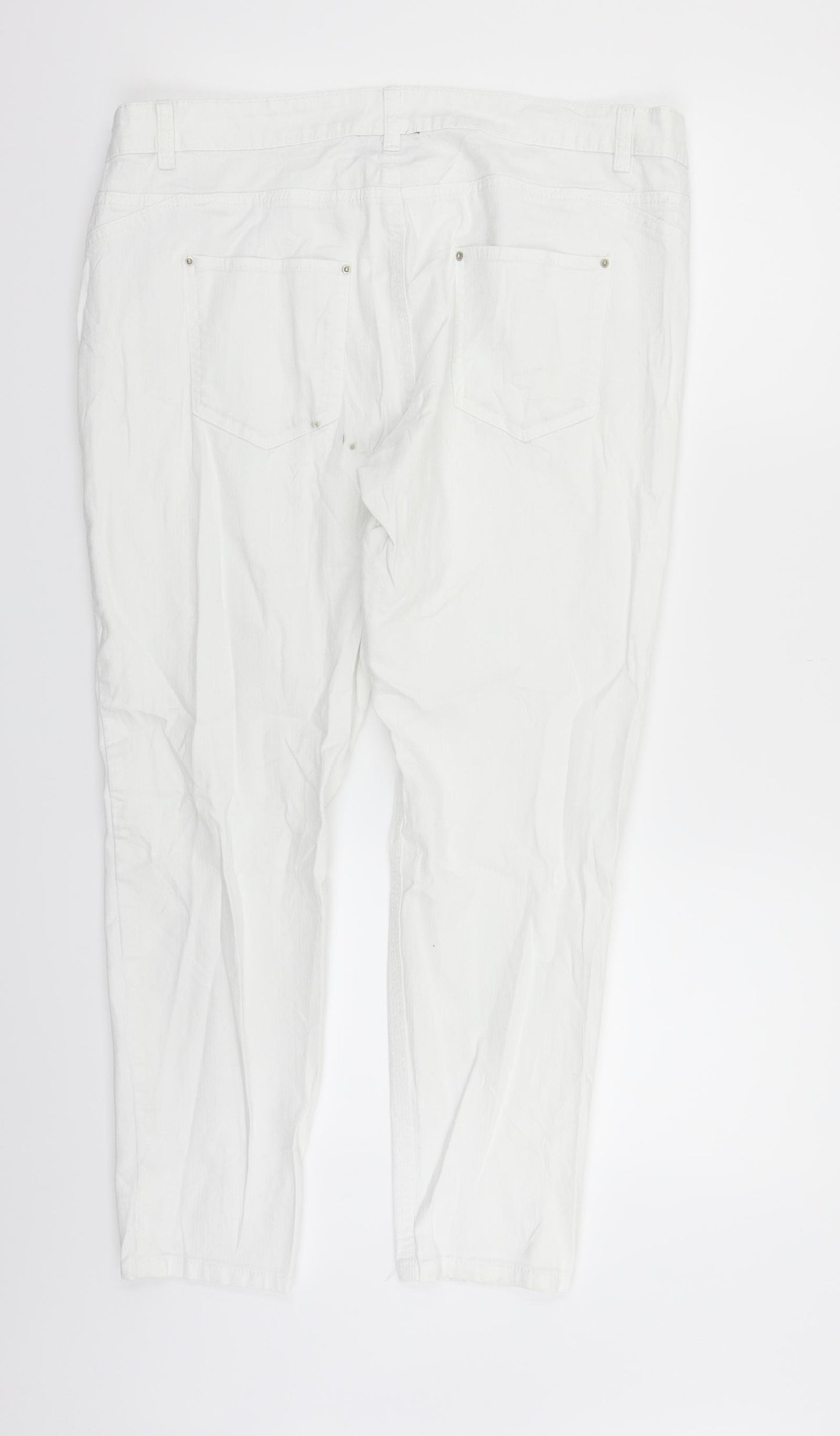 Janina Womens White   Trousers  Size 16 L25 in - washable mark