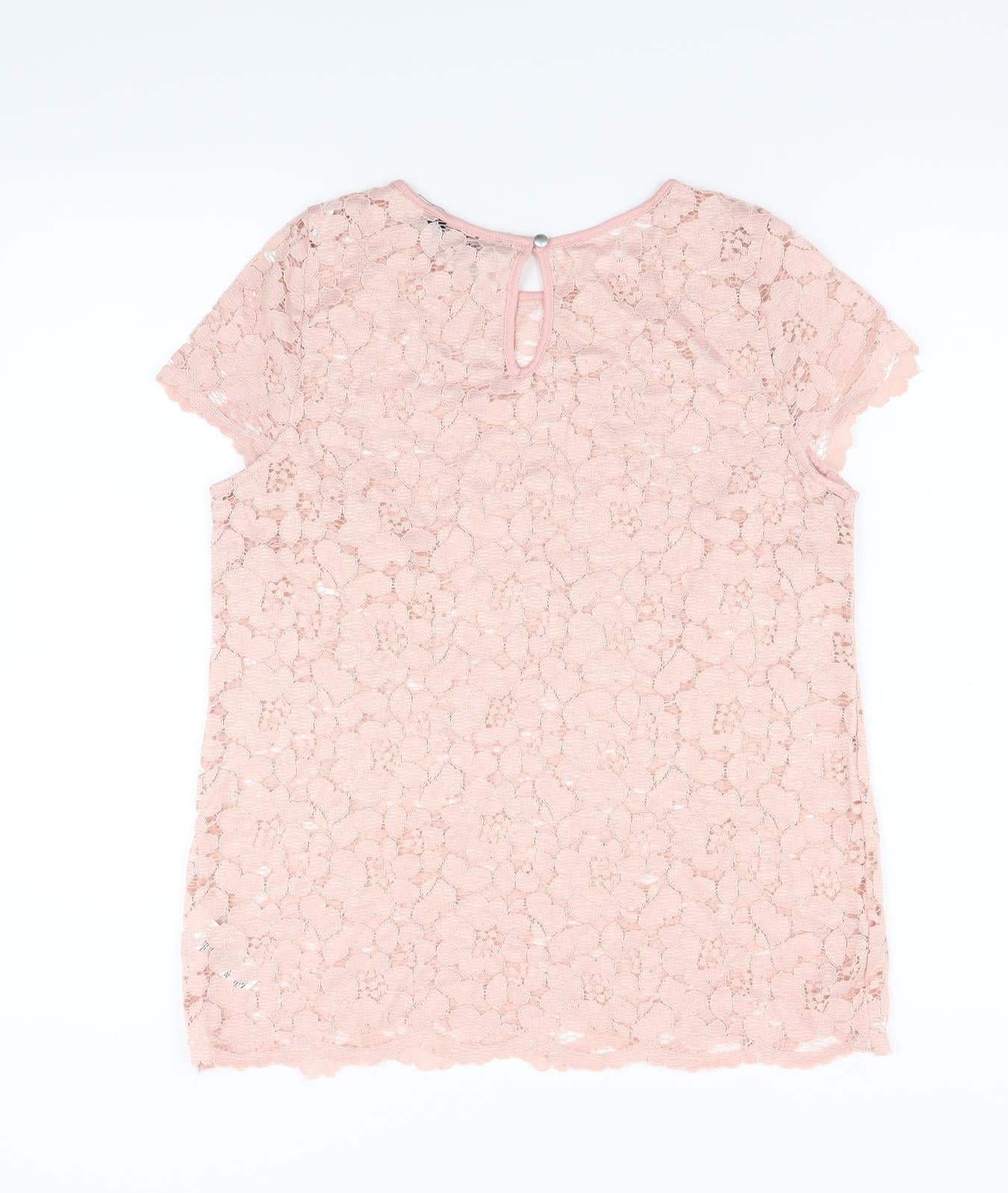 Dorothy Perkins Womens Pink   Basic T-Shirt Size 10