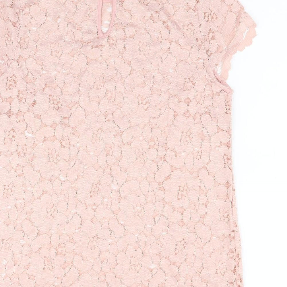 Dorothy Perkins Womens Pink   Basic T-Shirt Size 10