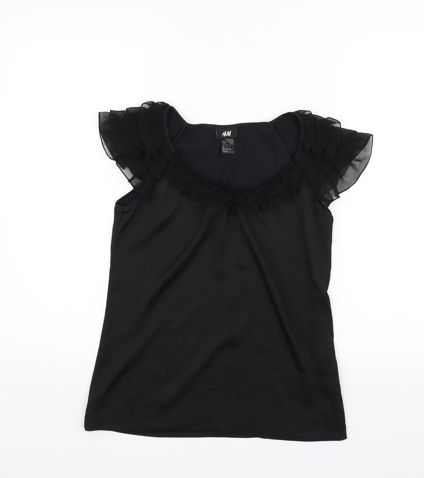 H&M Womens Black   Basic T-Shirt Size 4