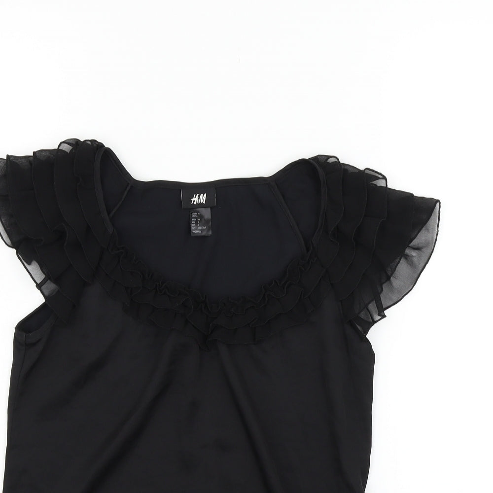H&M Womens Black   Basic T-Shirt Size 4