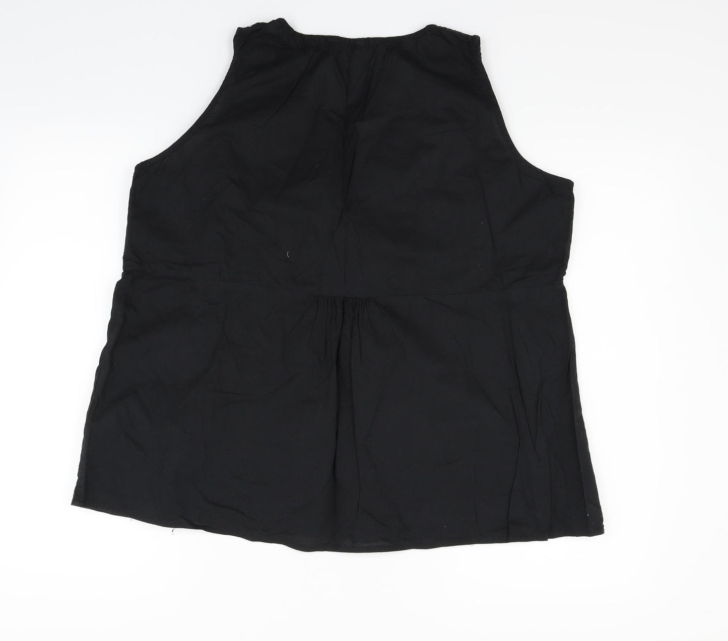 Mia Moda Womens Black   Basic T-Shirt Size 18