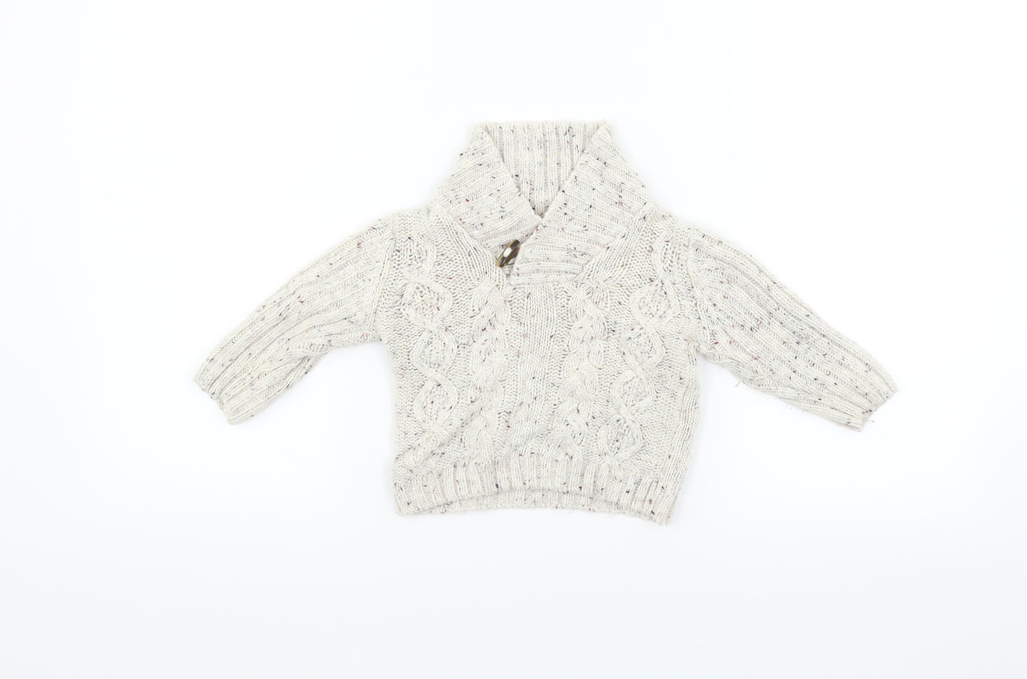 Marks and Spencer  White   Cardigan Jumper Size 6-9 Months