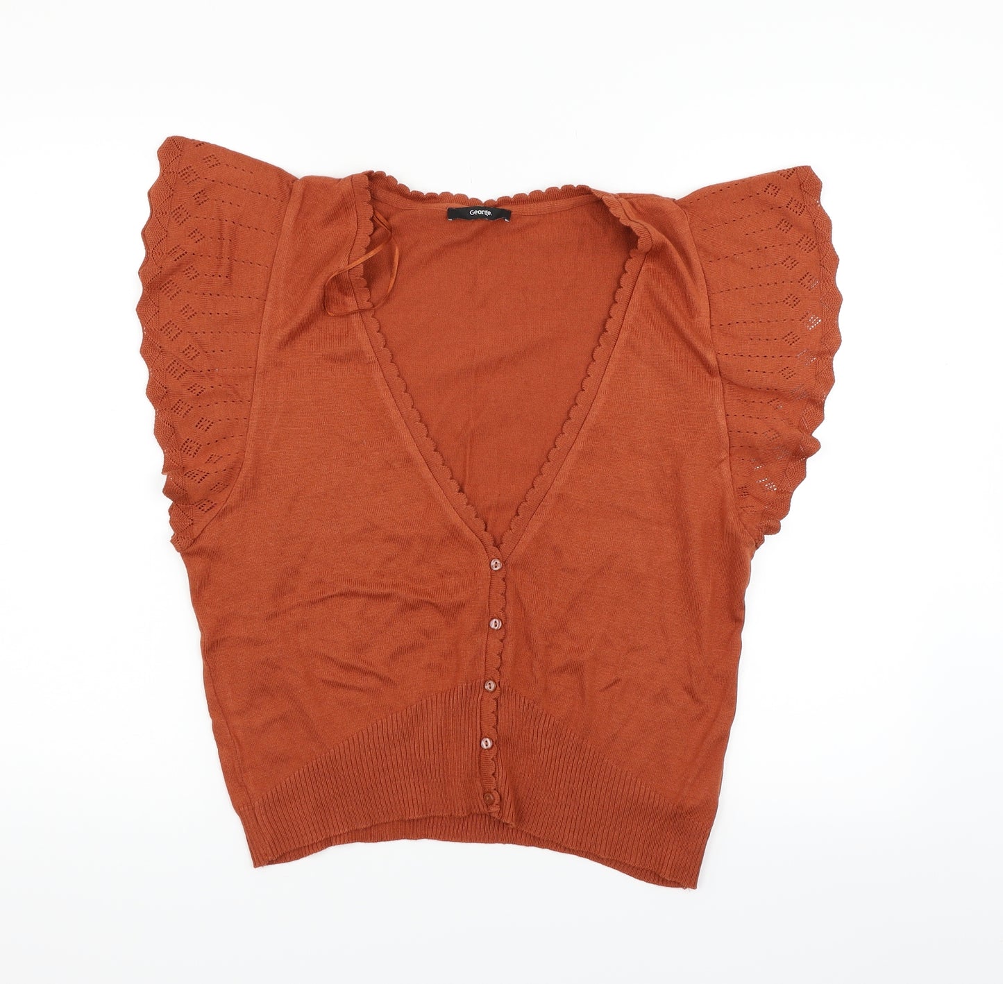George Womens Orange   Cardigan Jumper Size 18