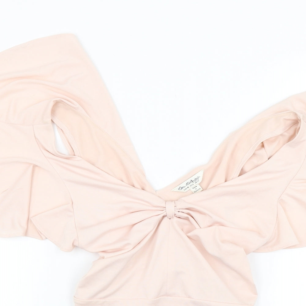 Miss Selfridge Womens Pink   Playsuit One-Piece Size 12