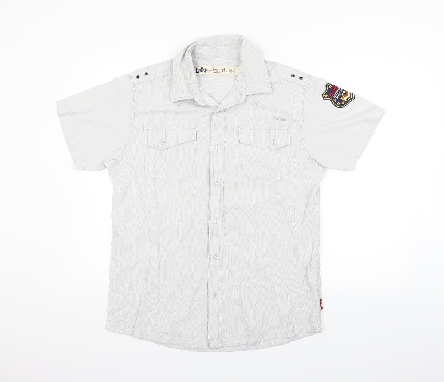 Lee Cooper Mens White    Button-Up Size M