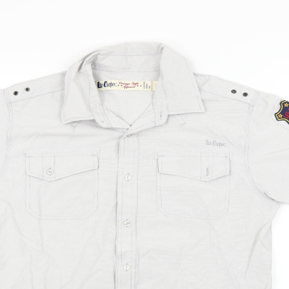 Lee Cooper Mens White    Button-Up Size M