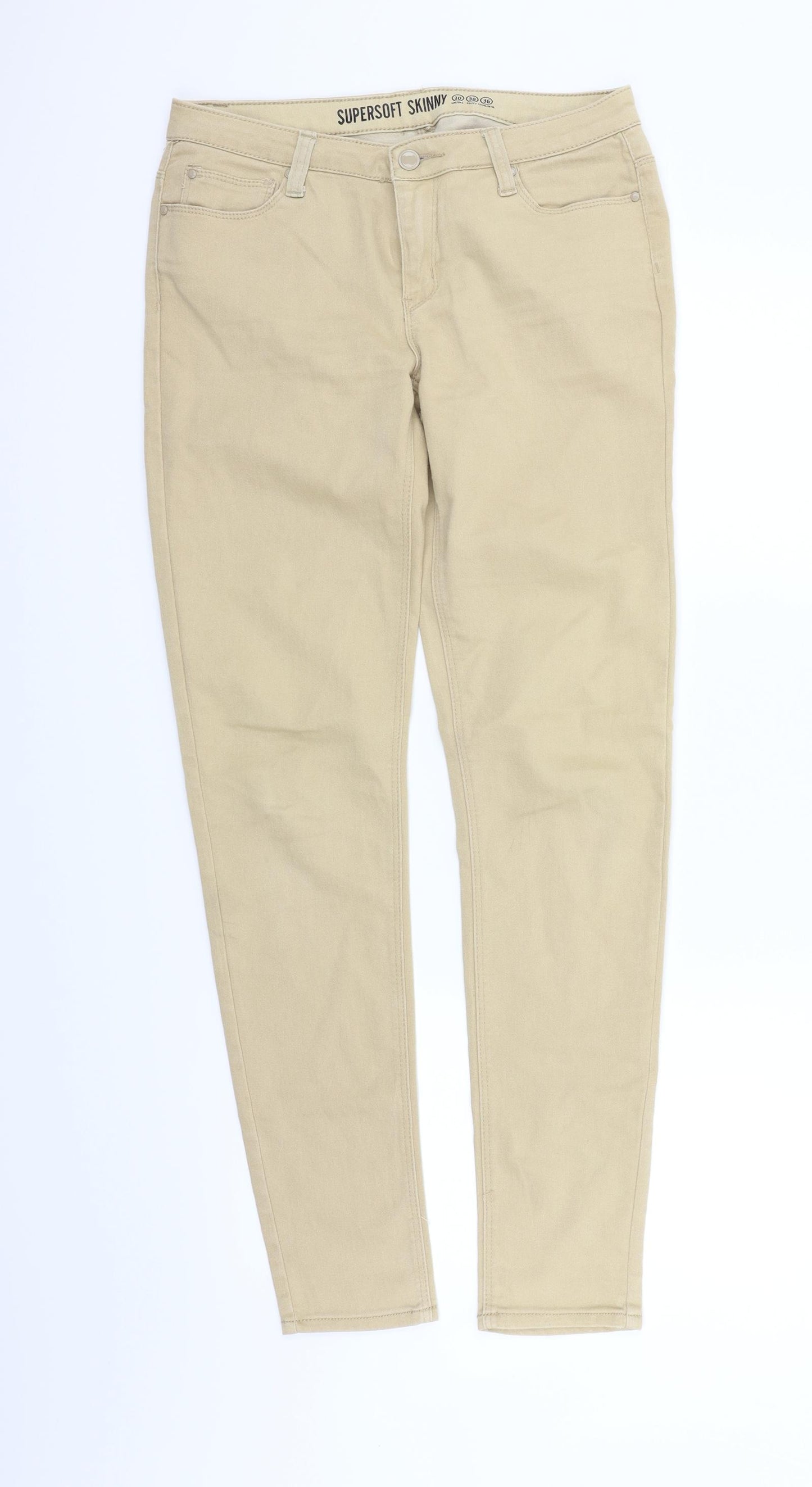 deniem & co Womens Beige   Trousers  Size 10 L30 in