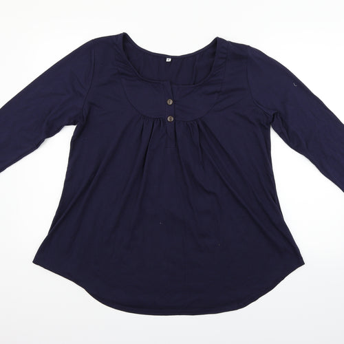 Preworn Womens Blue   Basic T-Shirt Size XL