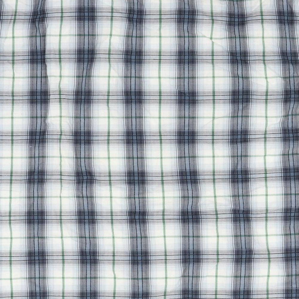 NEXT Mens Blue Check   Button-Up Size XL