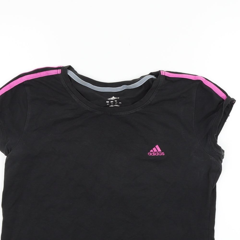 adidas Womens Black   Basic T-Shirt Size 12