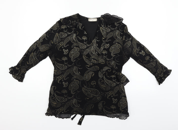 Bonmarché Womens Black Basic Blouse Size M