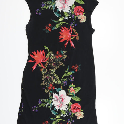 Wallis Womens Black Floral  Fit & Flare  Size 16
