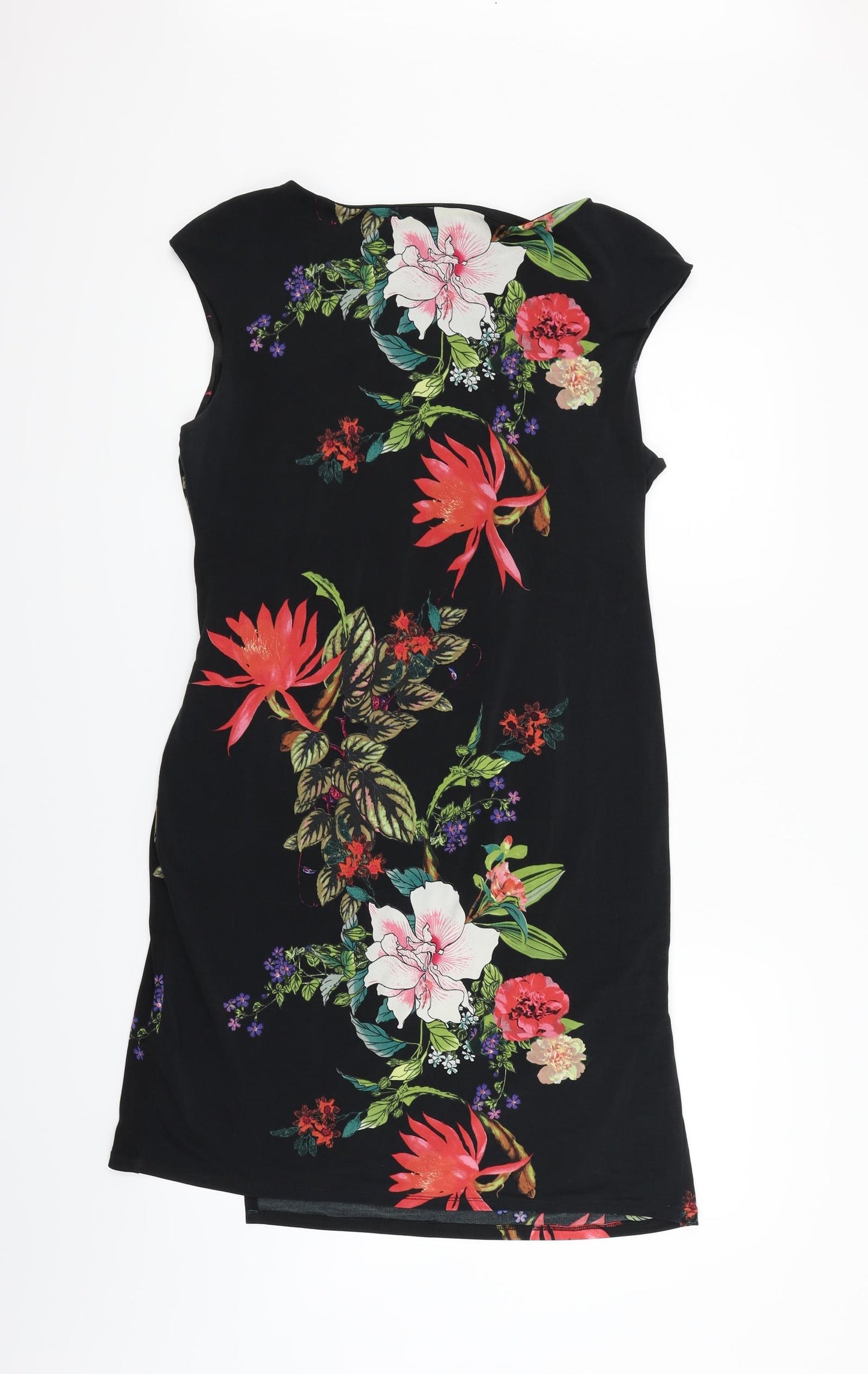 Wallis Womens Black Floral  Fit & Flare  Size 16