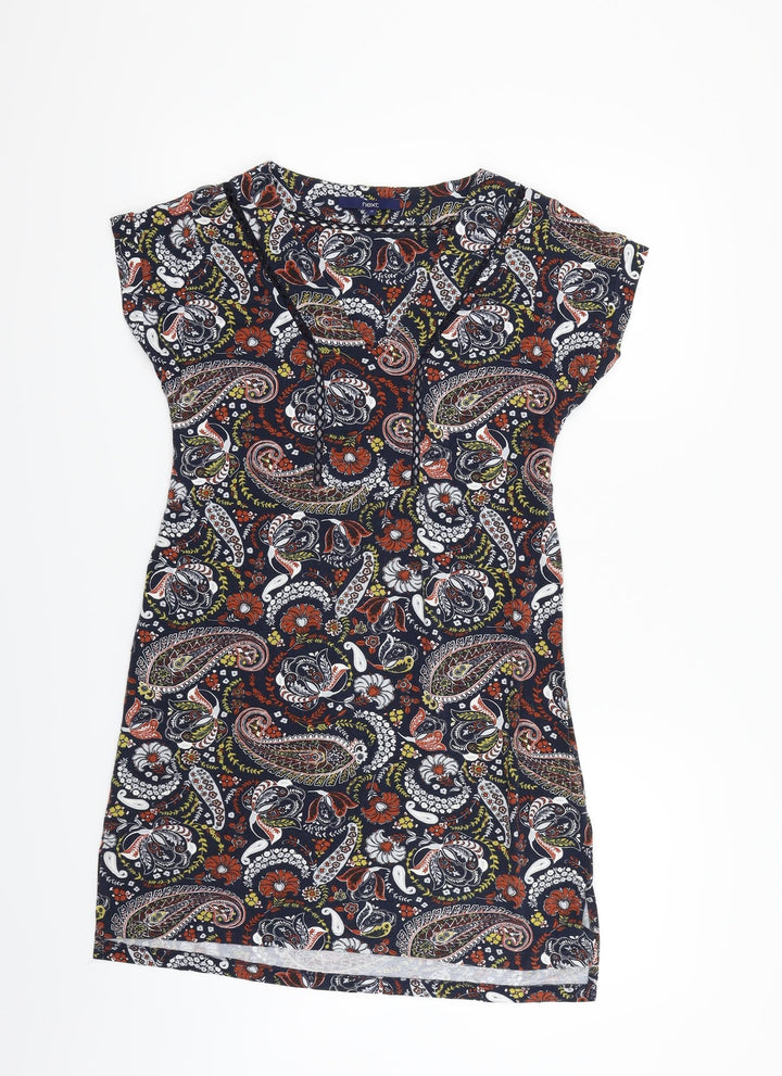 NEXT Womens Blue Geometric Fit & Flare Size 12