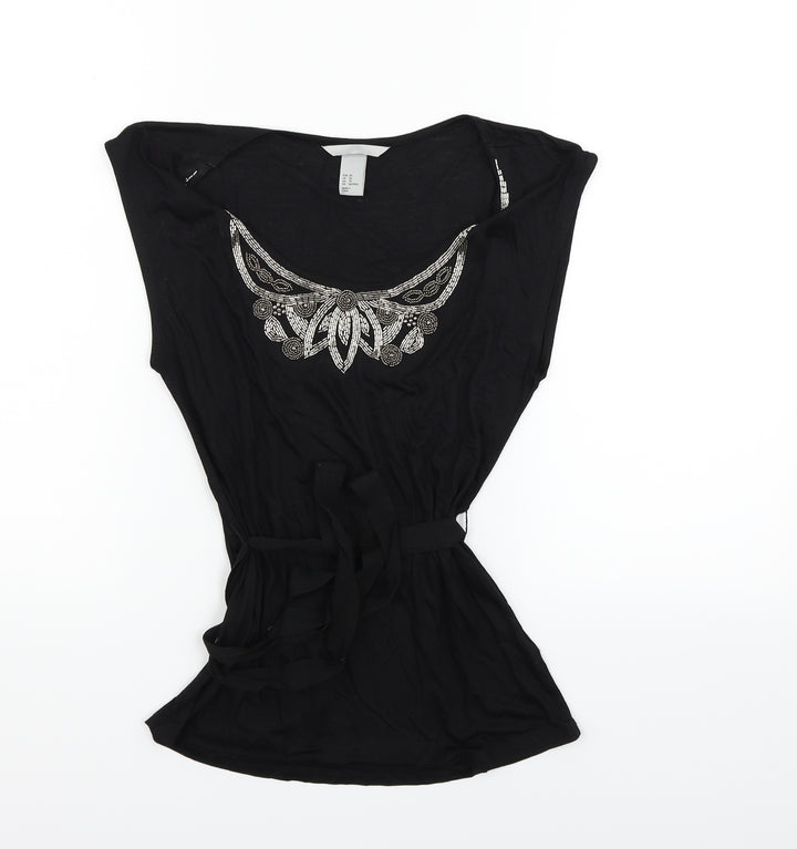 H&M Womens Black Basic Tank Size XS