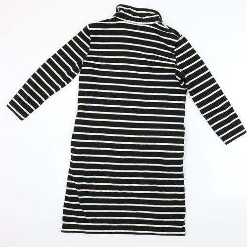 uniclo Womens Black Striped  Pullover Jumper Size S