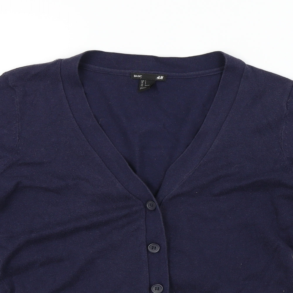 H&M Womens Blue   Cardigan Jumper Size M