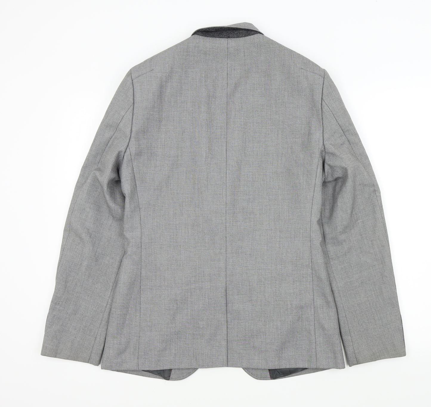 L'ART Mens Grey   Jacket Suit Jacket Size 38