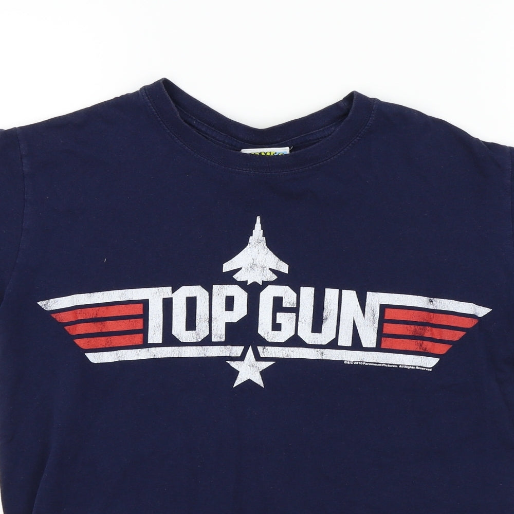 FAME&FORTUNE Mens Blue    T-Shirt Size S  - top gun