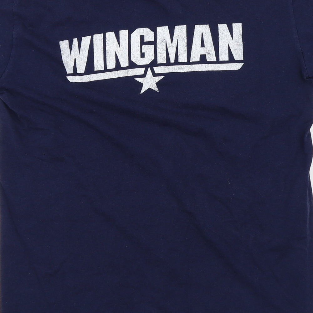 FAME&FORTUNE Mens Blue    T-Shirt Size S  - top gun