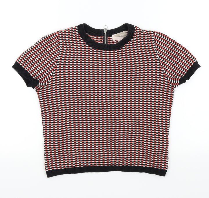 FOREVER 21 Womens Black Check  Pullover Jumper Size XS