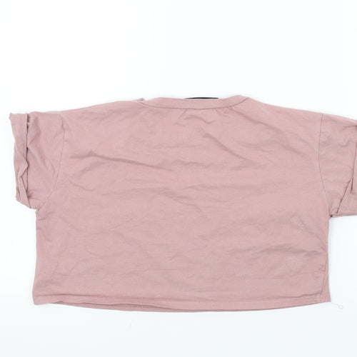 Preworn Womens Orange   Basic T-Shirt Size 8