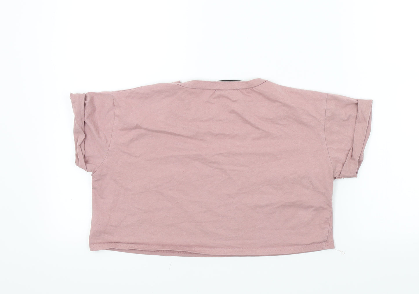 Preworn Womens Orange   Basic T-Shirt Size 8
