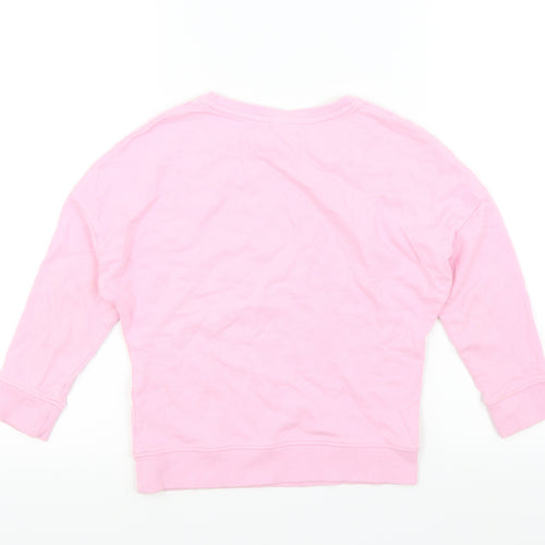 NEXT Girls Orange   Pullover Jumper Size 7 Years  - unicorn