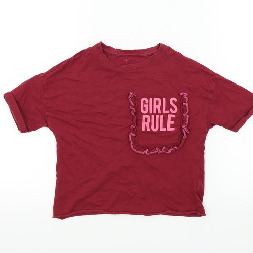 NEXT Girls Red   Basic T-Shirt Size 8 Years