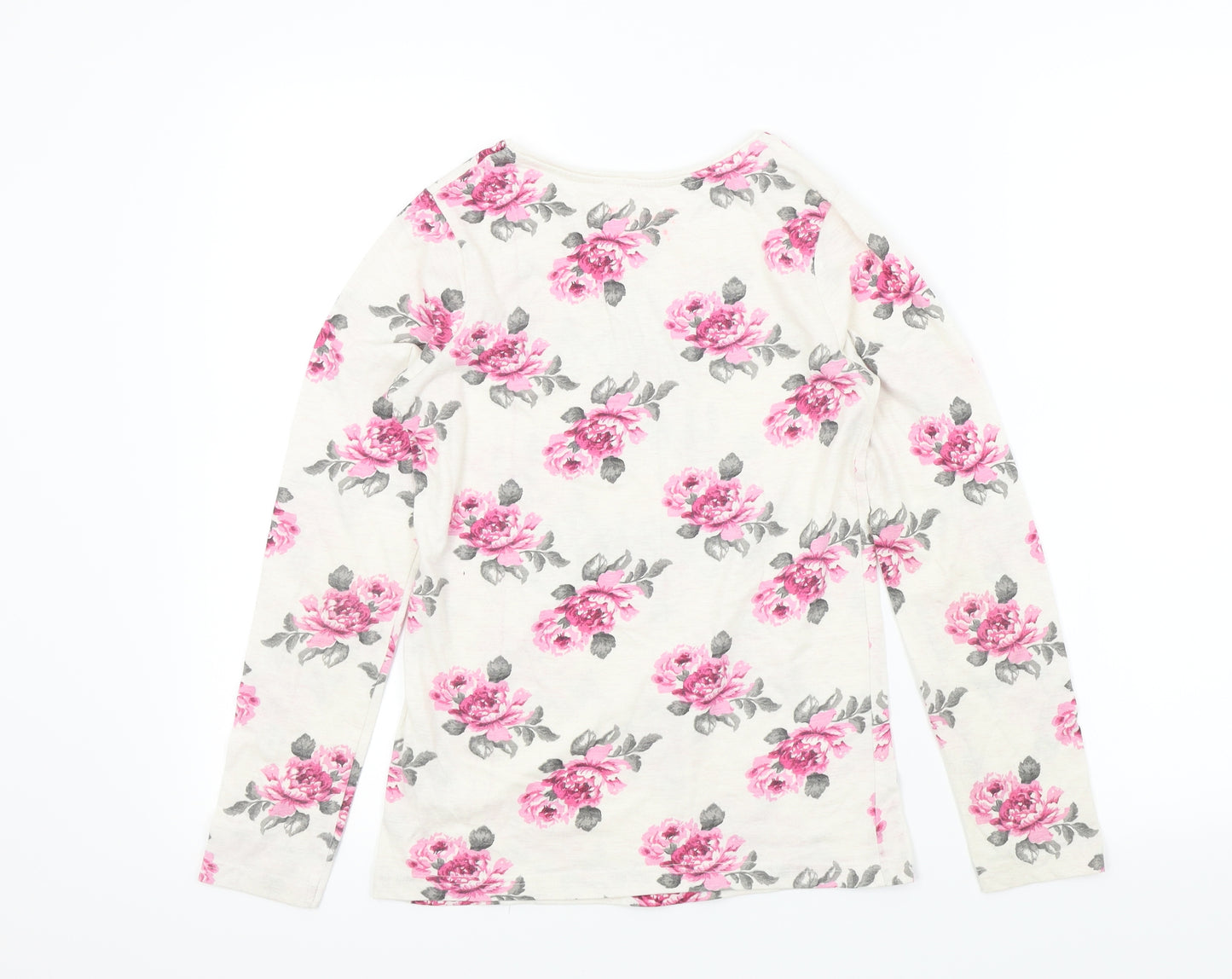 Primark Girls White Floral  Basic T-Shirt Size 11-12 Years