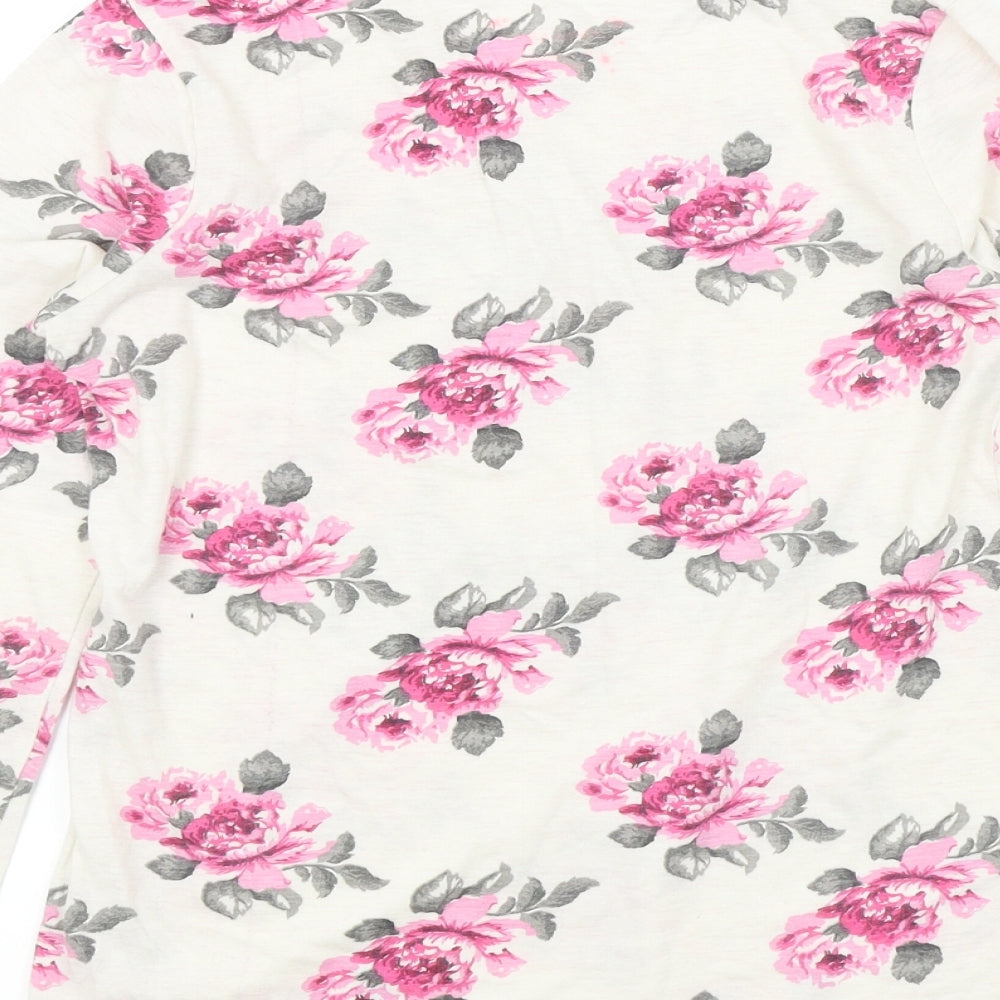 Primark Girls White Floral  Basic T-Shirt Size 11-12 Years