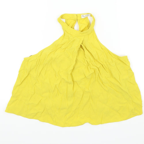 Miss Selfridge Womens Yellow   Basic Blouse Size 6