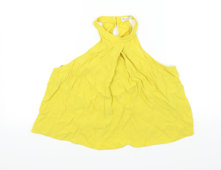 Miss Selfridge Womens Yellow Basic Blouse Size 6