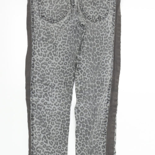 NEXT Girls Grey Camouflage  Skinny Jeans Size 9 Years