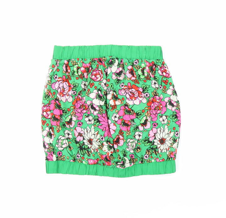 NEXT Womens Green Floral  Cropped Blouse Size 8