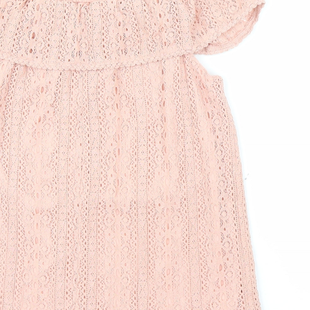 Primark Girls Pink Floral  Basic Blouse Size 10-11 Years