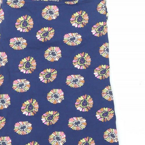 Papaya Womens Blue Floral  Basic Blouse Size 8