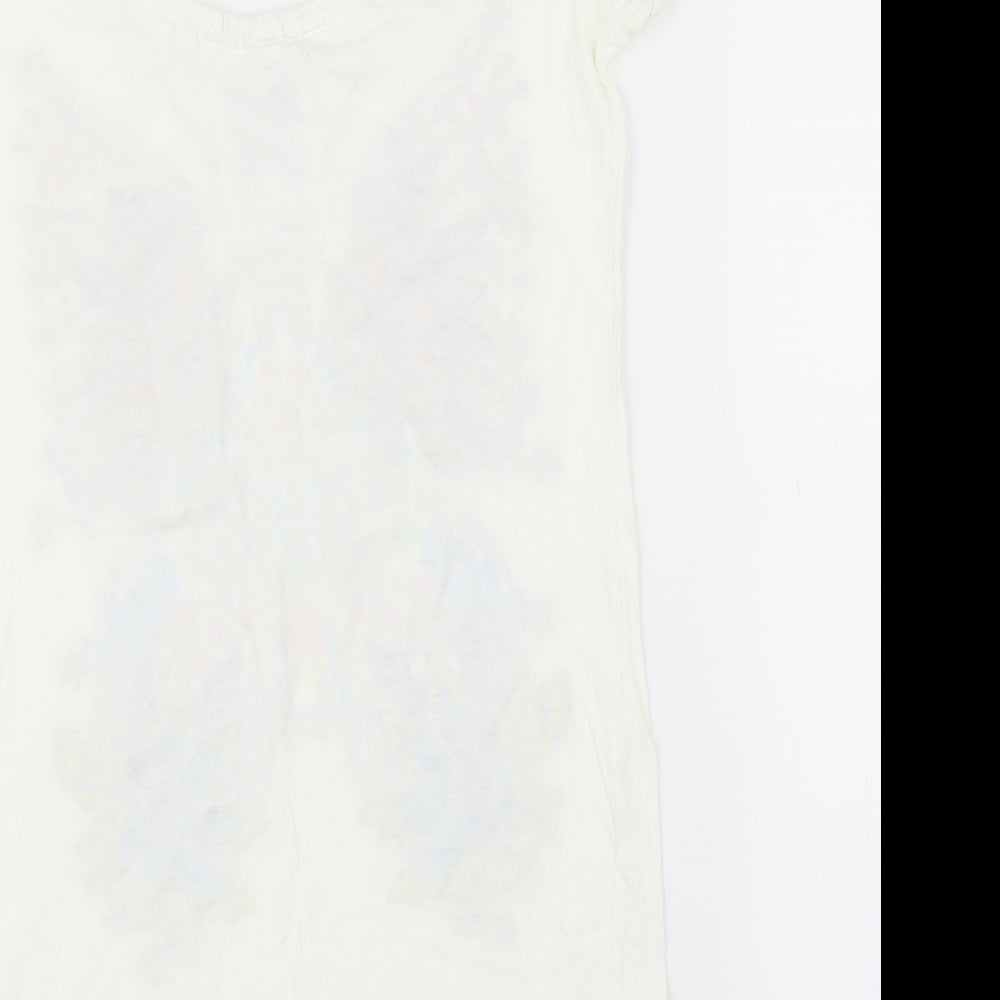 NEXT Womens White Animal Print  Tunic T-Shirt Size M  - Butterfly