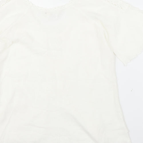 A Costa Womens White   Basic Blouse Size M