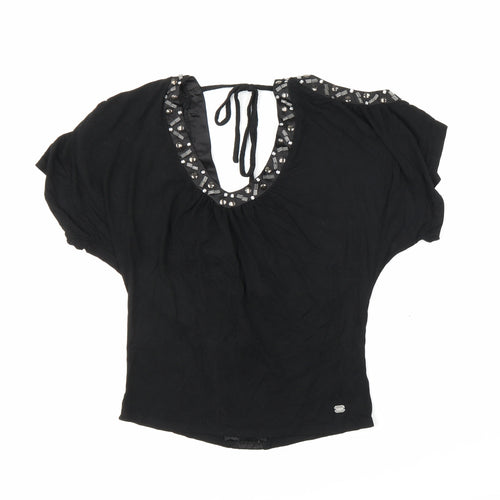 Lipsy London Womens Black   Basic Blouse Size 8