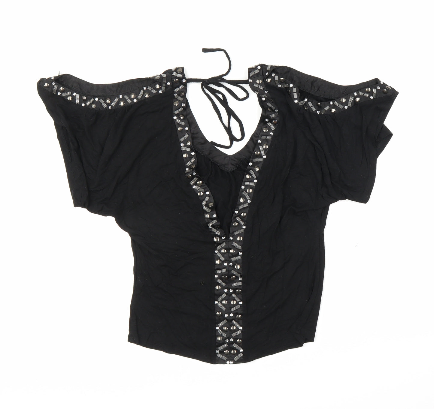 Lipsy London Womens Black   Basic Blouse Size 8
