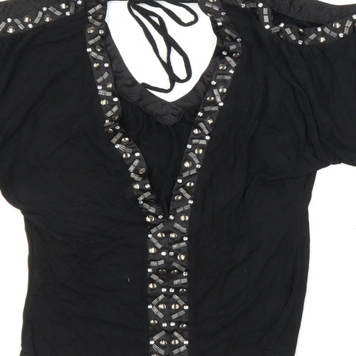 Lipsy London Womens Black   Basic Blouse Size 8