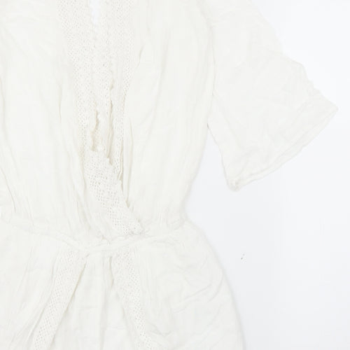 F&F Womens White   Romper One-Piece Size 8