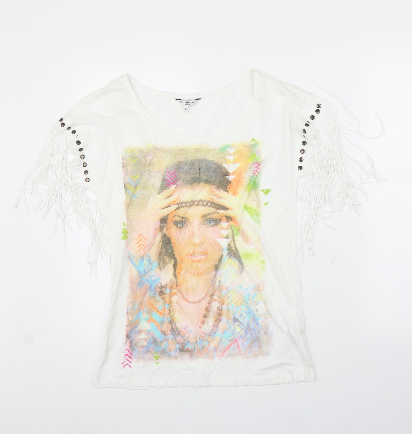 New Look Womens White   Basic T-Shirt Size 8
