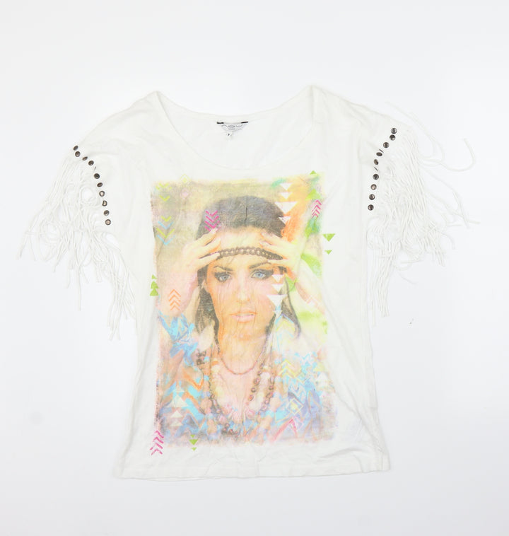 New Look Womens White   Basic T-Shirt Size 8