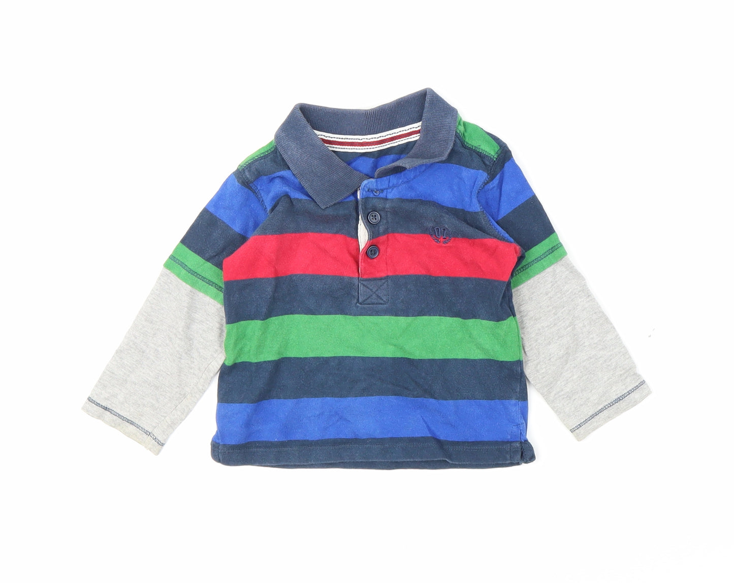 Matalan Boys Multicoloured Striped  Basic Polo Size 9-12 Months