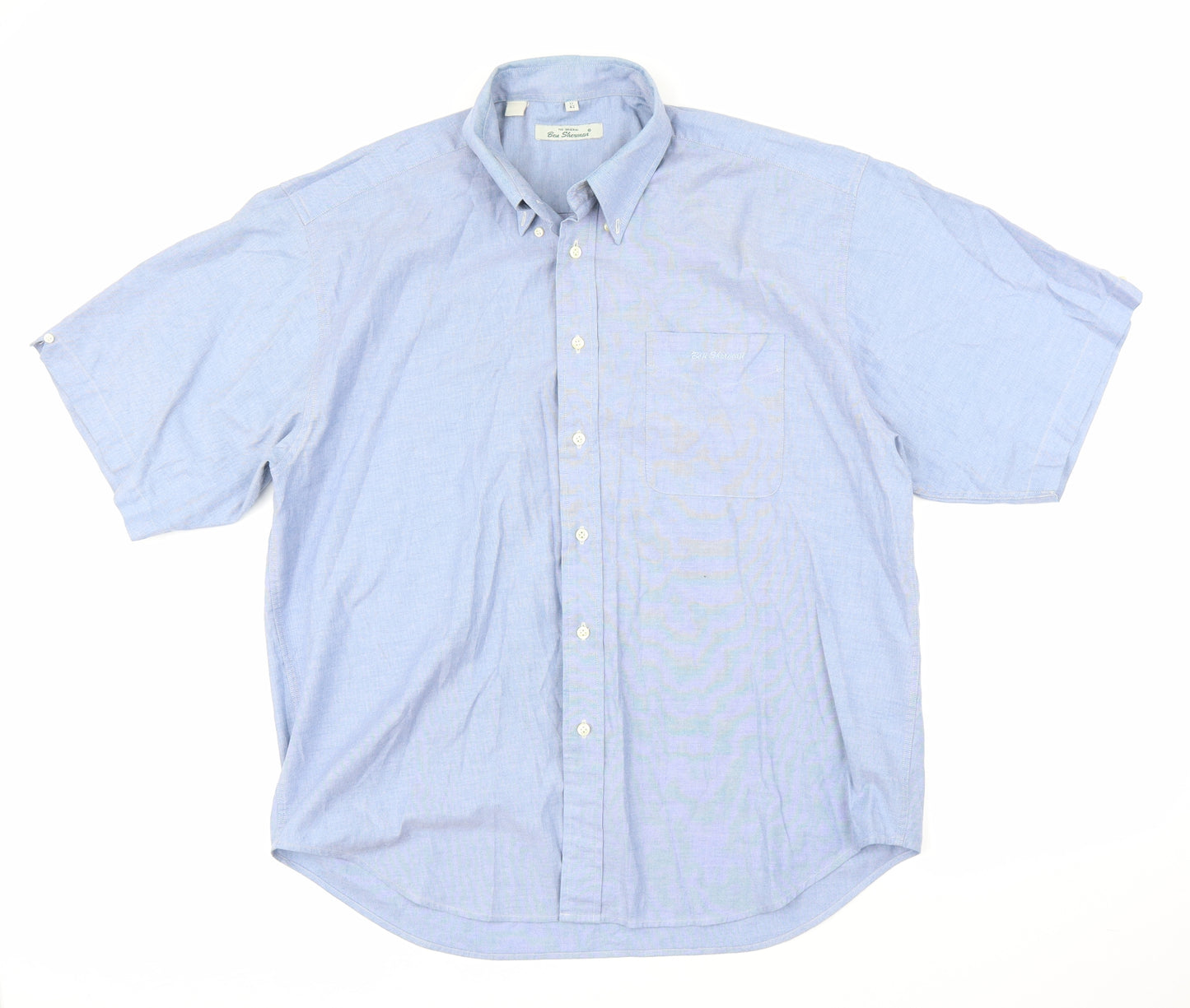 Ben Sherman Mens Blue    Button-Up Size 17