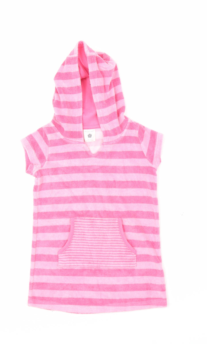 Pumpkin Patch Girls Pink Striped Jumper Dress Size S