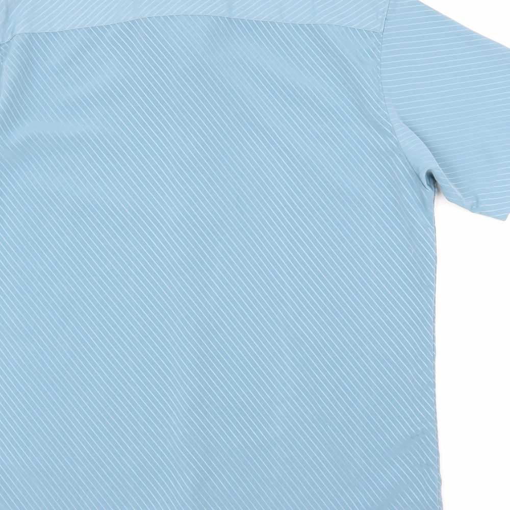 Burton Mens Blue Striped   Button-Up Size M